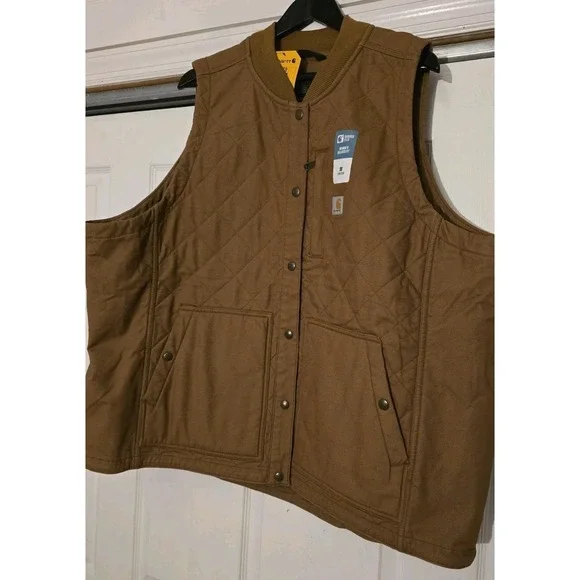 CARHARTT  Womans Rugged Flex Canvas Insulated Rib Collar Vest NEW 3XL - Picture 3 of 10